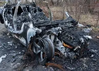 Auto, z którego udało się uzyskać działającą "czarną skrzynkę" (pojazd nie uczestniczył w opisywanym wypadku na A1)