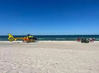 Rescue mission on Sarbinowo beach