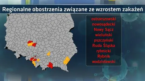 W całej Polsce wyznaczono 9 czerwonych stref