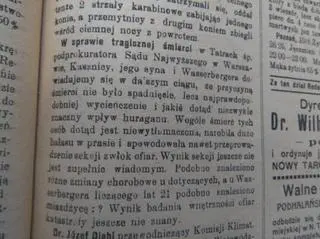 Szybko okazało się, że przyczyny śmierci nie są tak oczywiste