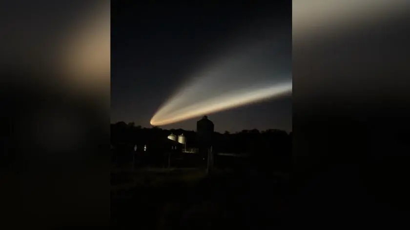 Niezwykłe widowisko po starcie rakiety SpaceX. Nagranie