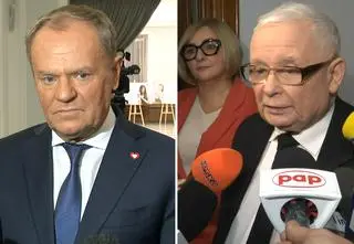 Donald Tusk i Jarosław Kaczyński o decyzji Sejmu w sprawie Zbigniewa Ziobry