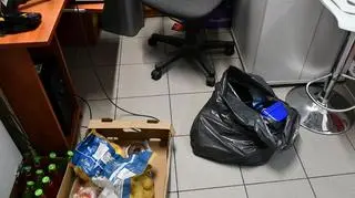 Łupy ukrył w worku na śmieci