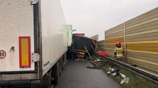 Wypadek na A2 pod Zgierzem