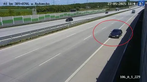 Pędził pod prąd autostradą A1