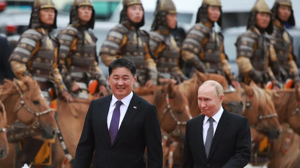 Władimir Putin i prezydent Mongolii Ukhnagiin Churelsukh