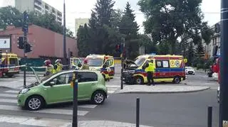 Zderzenie karetki z samochodem osobowym 