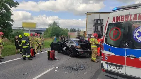 Wypadek w Kostomłotach pod Kielcami