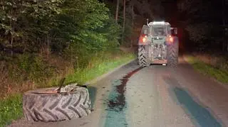 Uderzył w ciągnik, uciekł przed przyjazdem policjantów