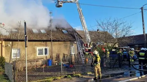 Pożar domu w Brejdynach
