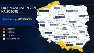 Prognoza zagrożeń na sobotę