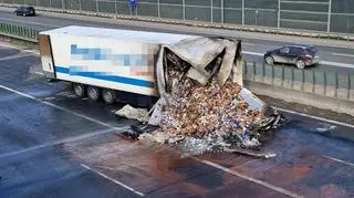 Wypadek na A2 w okolicy Konotopy