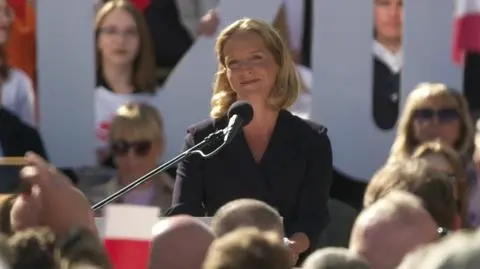 Małgorzata Trzaskowska przemówiła na wiecu swojego małżonka 