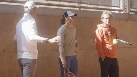 Świątek na treningu 