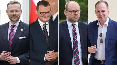 Od lewej: Zbigniew Bogucki, Paweł Szefernaker, Marcin Przydacz, Adam Andruszkiewicz