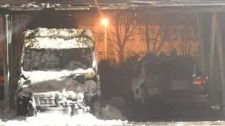 Spłonęły trzy auta 