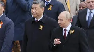 Xi Jinping i Władimir Putin na obchodach 80. rocznicy zakończenia II wojny światowej w Moskwie