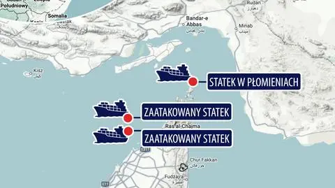 Trzy statki zaatakowane w Cieśninie Ormuz