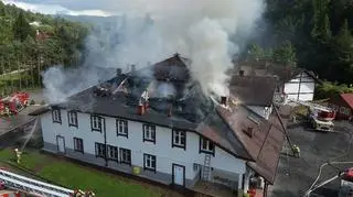 Pożar hotelu w Wiśle
