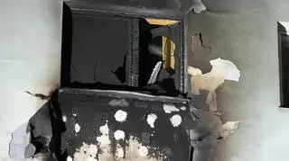 Skutki pożaru bloku w Rzeszowie