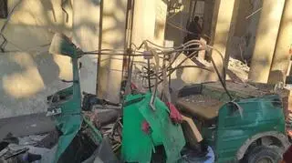 Skutki ataku z powietrza junty na szpital w zachodniej Mjanmie