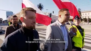 Bąkiewicz, wzywając do "zabrania" Warcholińskiego, argumentował, że to "dziennikarz"
