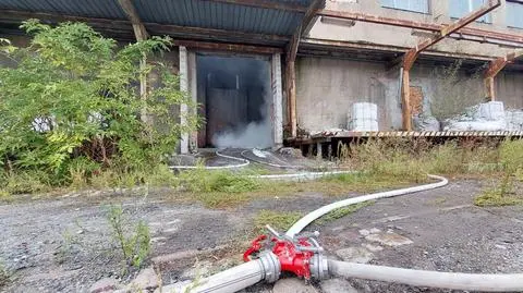 Pożar w starej cukrowni w Jaworze