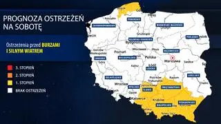 Prognoza zagrożeń na sobotę