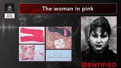 Zdjęcia "kobiety w różu" udostępnione przez Interpol