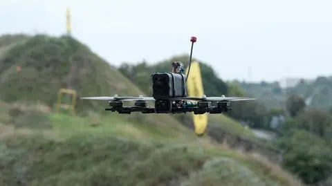 Dron FPV na zawodach dronów w Ukrainie