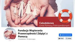 Profil Fundacji Wspierania Praworządności "Zdążyć z Pomocą" na Facebooku