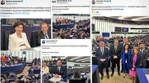 Kamiński, Wąsik, Obajtek i Braun w ławach europarlamentu. Pochwalili się zdjęciami z nowej pracy