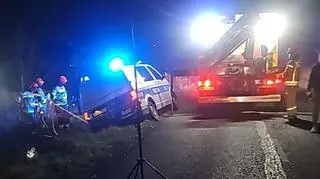 Chciał zepchnąć radiowóz z drogi