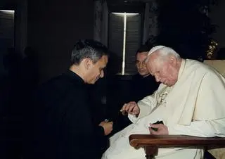 Robert Prevost i Jan Paweł II 