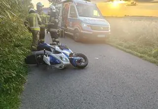 Nagle zjechał z drogi i się przewrócił