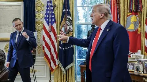 Donald Trump i Karol Nawrocki w Gabinecie Owalnym