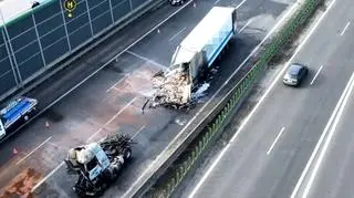 Wypadek na A2 w okolicy Konotopy