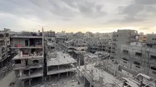 Miasto Gaza w ruinie