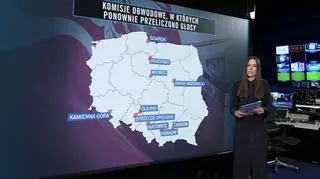 Komisje obwodowe, w których ponownie przeliczono głosy