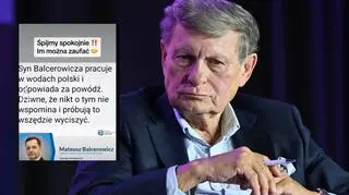 "Syn Balcerowicza jakąś figurą w Wodach Polskich?". To nie ten Balcerowicz