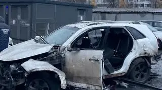 Samochód generała Faniła Sarwarowa po eksplozji 