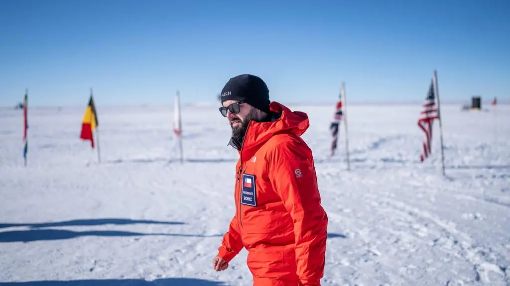 Gabriel Boric na Antarktydzie