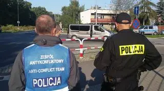 Zespół antykonfliktowy podczas zabezpieczenia jednego ze spotkań Lecha