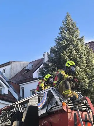 Pożar budynku Zakładu Ubezpieczeń Społecznych