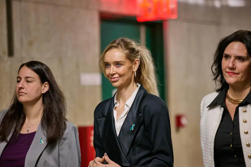 Kaja Sokoła podczas procesu Harveya Weinsteina w 2025 roku 