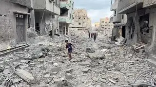 Miasto Gaza w ruinie