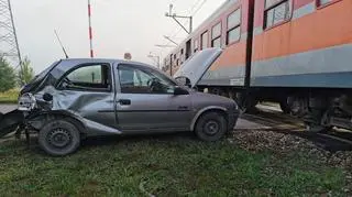 Zderzenie samochodu z pociągiem