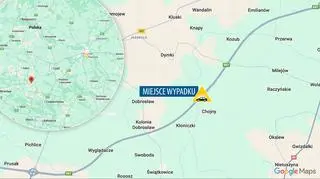Miejsce, gdzie doszło do wypadku