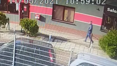 Pobicie pracownicy poczty w Zabrzu - nagranie z monitoringu