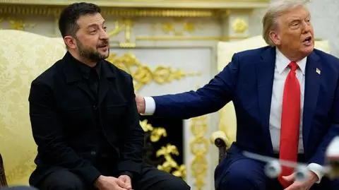 Wołodymyr Zełenski i Donald Trump w Gabinecie Owalnym (18.08.2025)